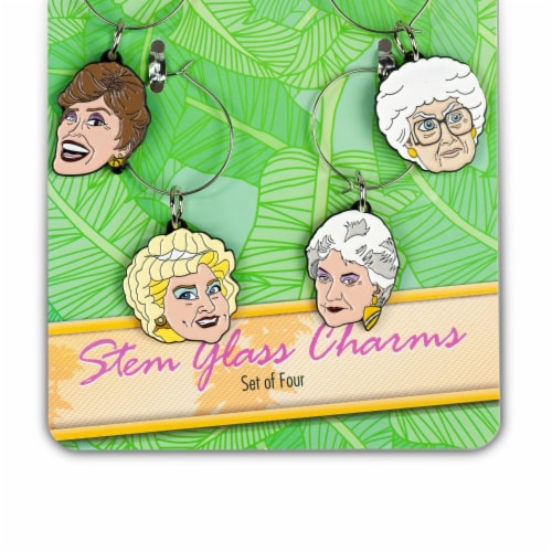 Golden Girls Wine Charms, Set of 4 Perspective: back