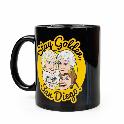 The Golden Girls Stay Golden San Diego Ceramic Mug | 11 Ounces| Golden Girls Mug Perspective: back