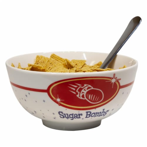OFFICIAL Fallout Video Game Ceramic Cereal Bowl | Feat. Sugar Bombs | 20 Oz. Perspective: back