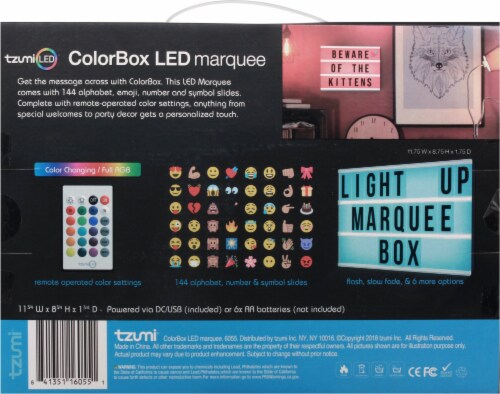 Tzumi AuraLED® Marquee Light Box Perspective: back