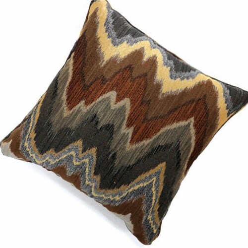Seismy Contemporary Pillow, Multicolor, Set of 2, Large- Saltoro Sherpi Perspective: back