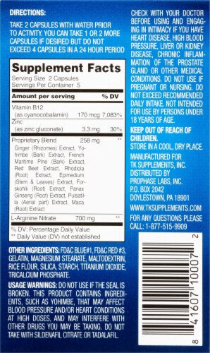 Legendz XL® Male Sexual Enhancement Dietary Supplement Capsules Perspective: back
