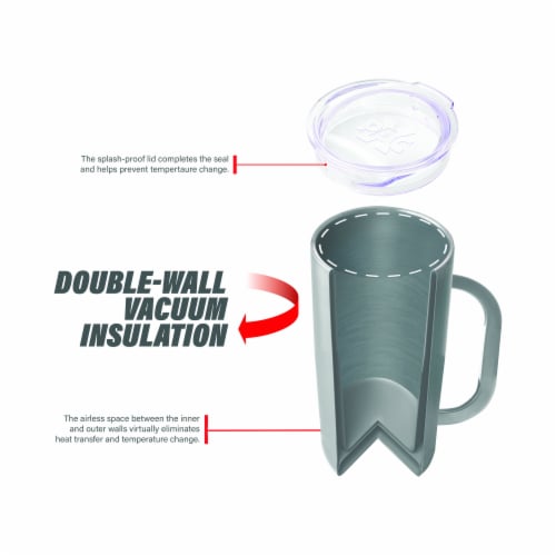 20OZ BEER MUG DOUBLE WALL W/LID Perspective: back