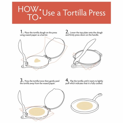 Chef's Secret 8 Inch Tortilla Aluminium Press Perspective: back