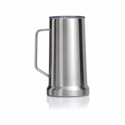 22 Ounce Beer Mug with Lid and Handle, Stainless Steel, Vacuum Insulated Stein Perspective: back