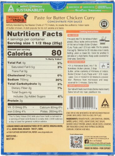 Kitchens of India Butter Chicken Curry Paste Perspective: back