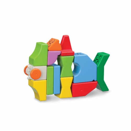 Toys by People® - Go Go Blocks™ - Go Go Animals 17 pc Magnetic Blocks Perspective: back