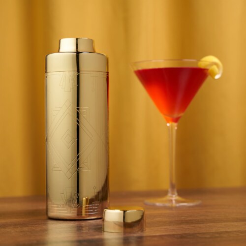 Art Deco Cocktail Shaker by Viski Perspective: back
