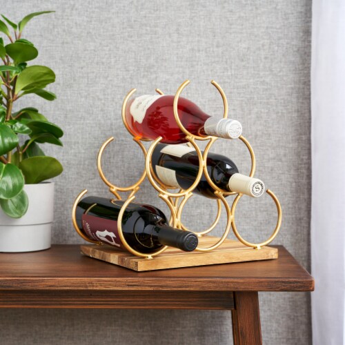 Pyramid 6 Bottle Wine Rack by Twine Perspective: back