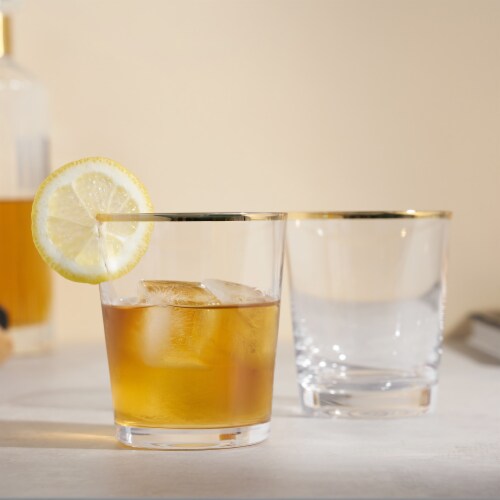 Gilded Glass Tumbler Set TwineÂ® Perspective: back