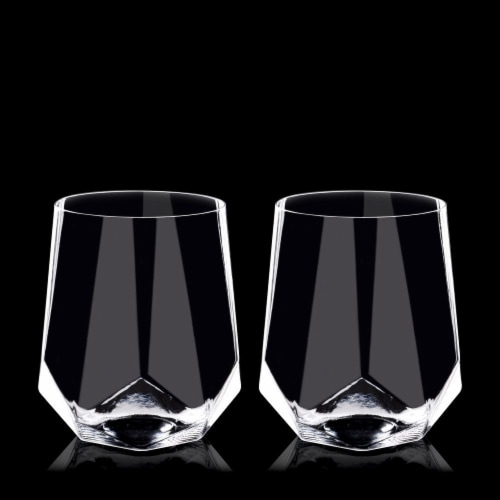 True Pinnacle Faceted Wine Glasses Set of 2 Perspective: back