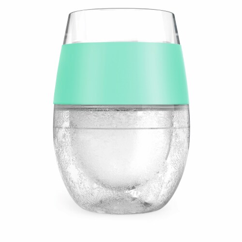 True Fabrications Host Freeze Cooling Wine Cup - Mint Perspective: back
