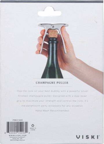 True 5203 Admiral Silver Champagne Puller Perspective: back
