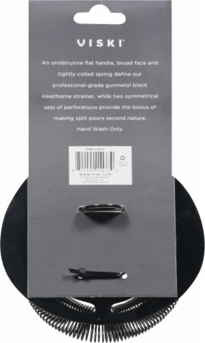 Viski® Gunmetal Hawthorne Strainer Perspective: back