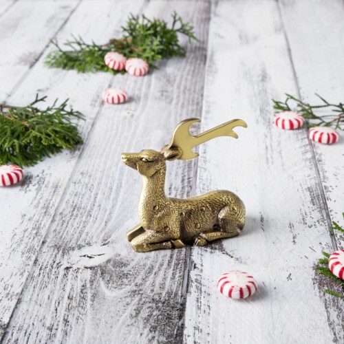 TwineÂ® Gilded Deer Bottle Opener Perspective: back