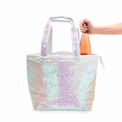 Mermaid Sequin Cooler Tote by Blush® Perspective: back