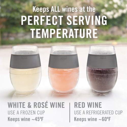 True Fabrications Wine Freeze Cooling Cup Grey Perspective: back
