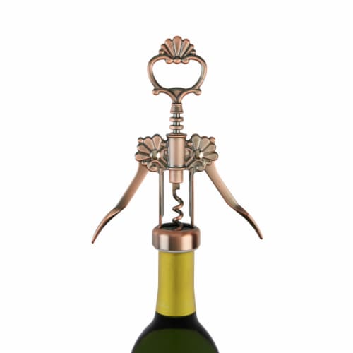 Brushed Copper Filigree Winged Corkscrew by Twine® Perspective: back