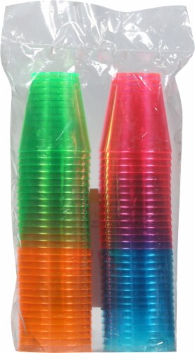 True Party® Assorted Neon Shot Glasses Perspective: back