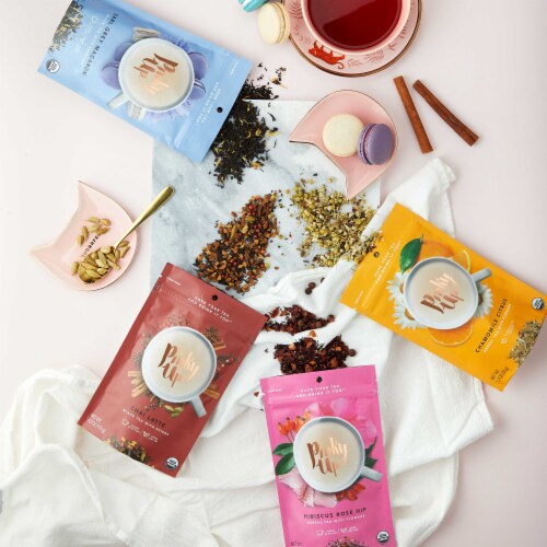 Earl Grey Macaron Loose Leaf Tea Pouch by Pinky Up Perspective: back