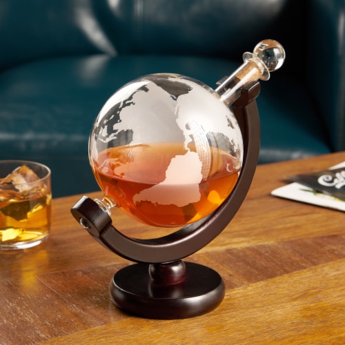 Viski Globe Liquor Decanter Perspective: back