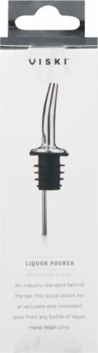 Viski® Stainless Steel Liquor Pourer Perspective: back