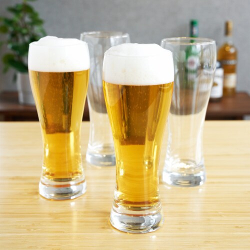 Wheat Beer Glasses, Set of 4 by True Perspective: back