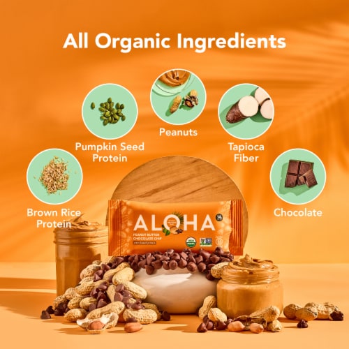 Aloha Peanut Butter Chocolate Chip Protein Bar Perspective: back