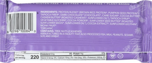 Aloha Chocolate Fudge Brownie Protein Bars Perspective: back