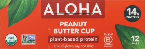 Aloha Peanut Butter Cup Plant-Based Protein Bar Perspective: back