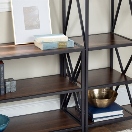 Dark walnut bookcase discount