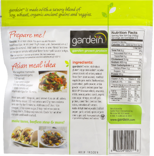 Gardein Home Plant-Based Be'f Tips Perspective: back