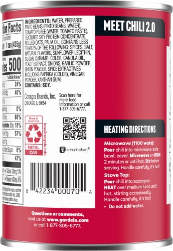 Gardein® Plant-Based Chili With Beans Perspective: back