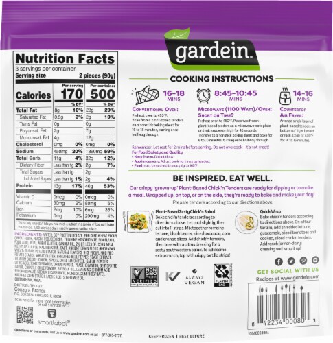 Gardein Meatless Chipotle Lime Crispy Fingers Perspective: back