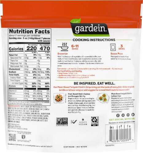 Gardein Meat-Free Teriyaki Chick'n Strips Perspective: back