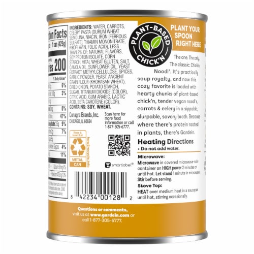 Gardein Vegan Plant-Based Chick'n noodl' Soup Perspective: back