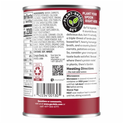 Gardein Vegan Plant-Based Be'f And Country Vegetable Soup Perspective: back