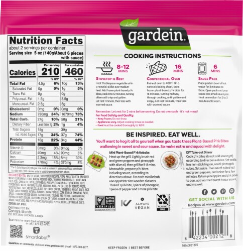 Gardein Sweet & Sour Porkless Bites Perspective: back