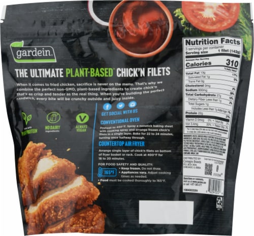 Gardein Ultimate Plant-Based Chick'n Filets Perspective: back