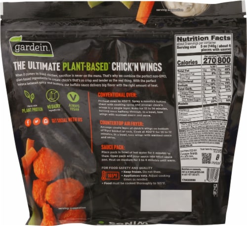 Gardein® Ultimate Plant-Based Buffalo Chick'n Wings Perspective: back