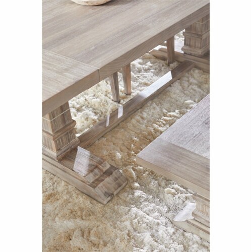 Star International Furniture Traditions Hudson Large Wood Dining Bench in Gray Perspective: back