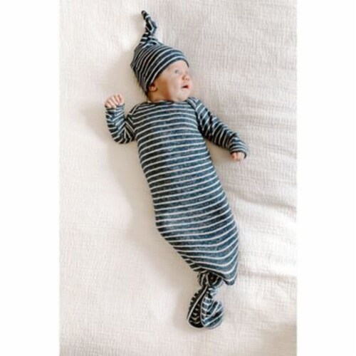 Aden Anais 2 Piece Knot Gown And Hat Set Navy 0 3 Month Fred Meyer