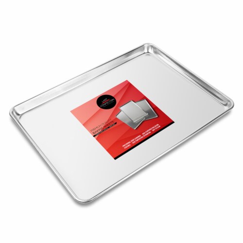 (Set of 6) Aluminum 15 x 21 Cookie Baking Sheets - Last Confection Perspective: back