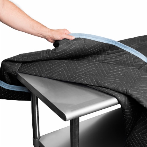 10-Pack, 80 x72 Thick Moving & Packing Blankets - Black by Sure-Max Perspective: back