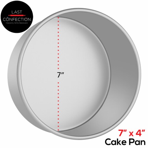 7  x 4  Round Aluminum Cake Pan by Last Confection Perspective: back