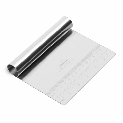 Stainless Steel Pastry Bench Scraper & Dough Cutter - Last Confection Perspective: back