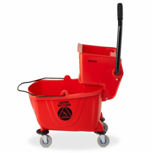 26 Quart Side Press Wringer Commercial Mop Bucket