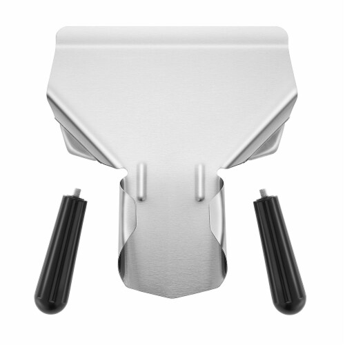 Commercial French Fry Scoop, Double Handle - Stainless Steel Scooper Perspective: back
