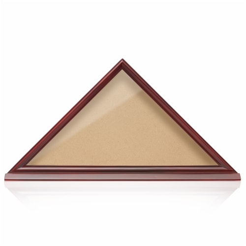 Memorial Veteran American Flag Display Case, Cherry Wood by Reminded Perspective: back