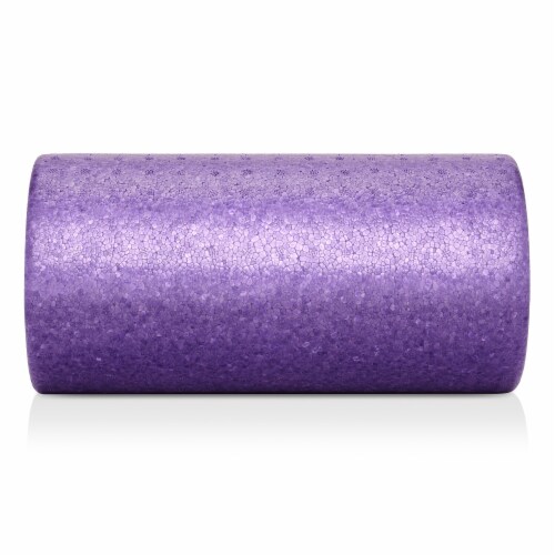 12 High-Density Foam Roller for Exercise Massage Recovery - Purple Perspective: back